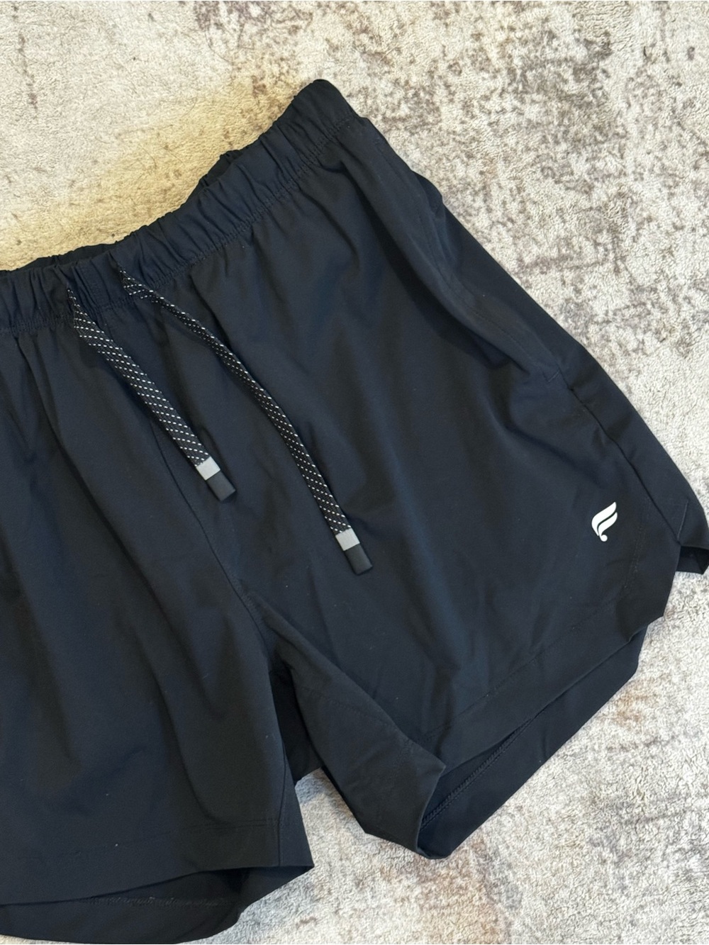 Fabletics Black Athletic Running Shorts - Lightweight Performance 5 inch inseam